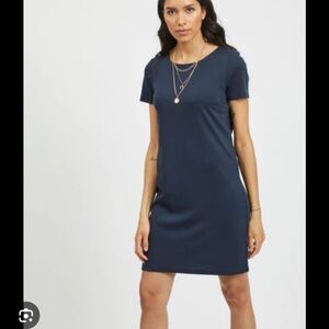 American Giant Navy Blue Juniper Tee Shirt Dress Navy Blue Size S